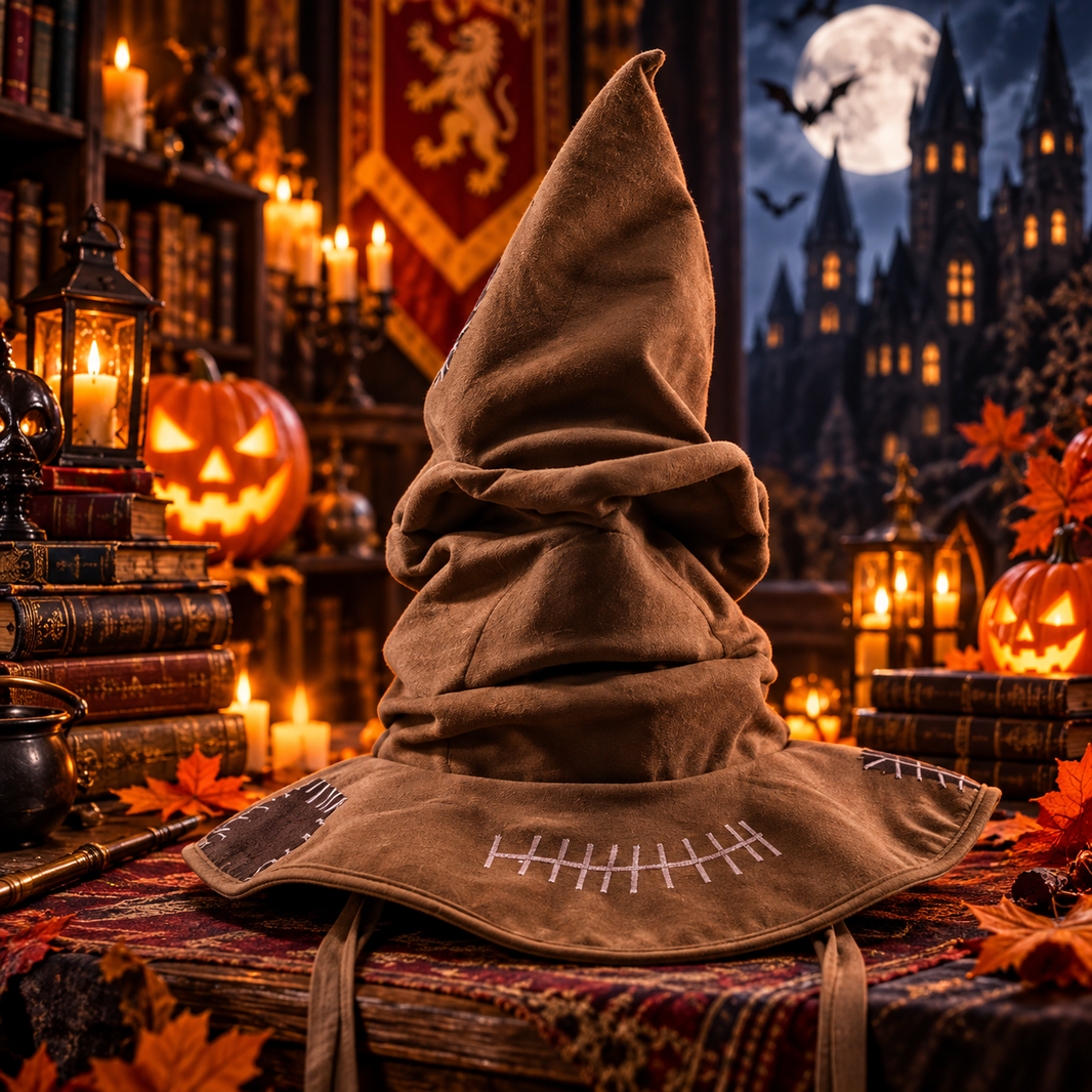 Brown Wizard Sorting Hat – Halloween Cosplay & Costume Party Hat