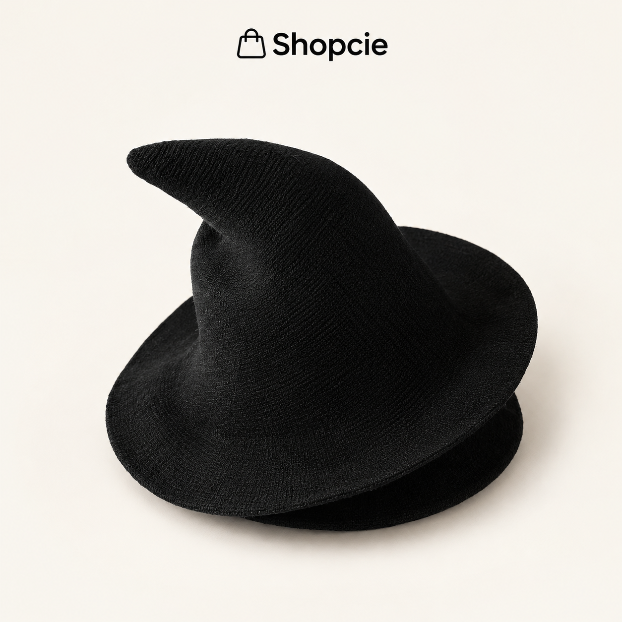 Black Knit Witch Hat – Halloween Costume & Cosplay Accessory