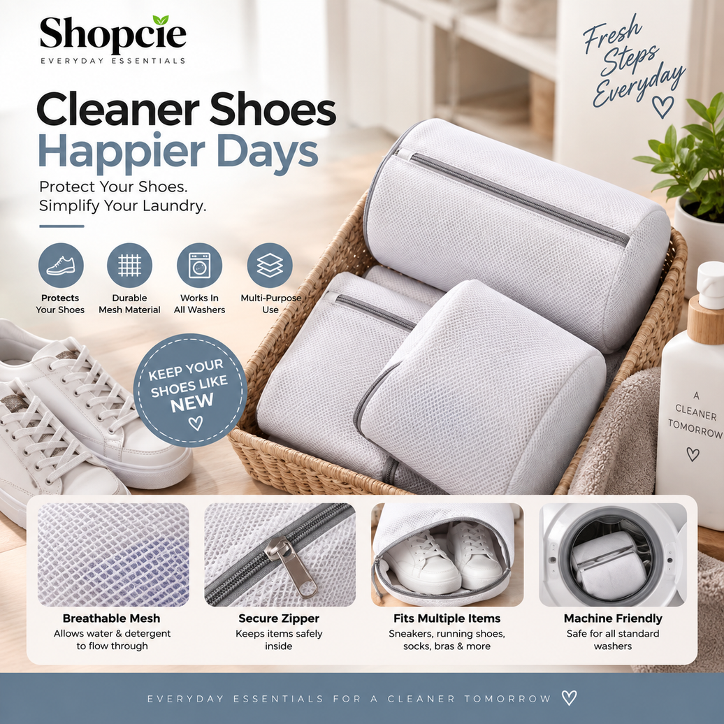 Reusable Shoe Washing Bag with Zipper