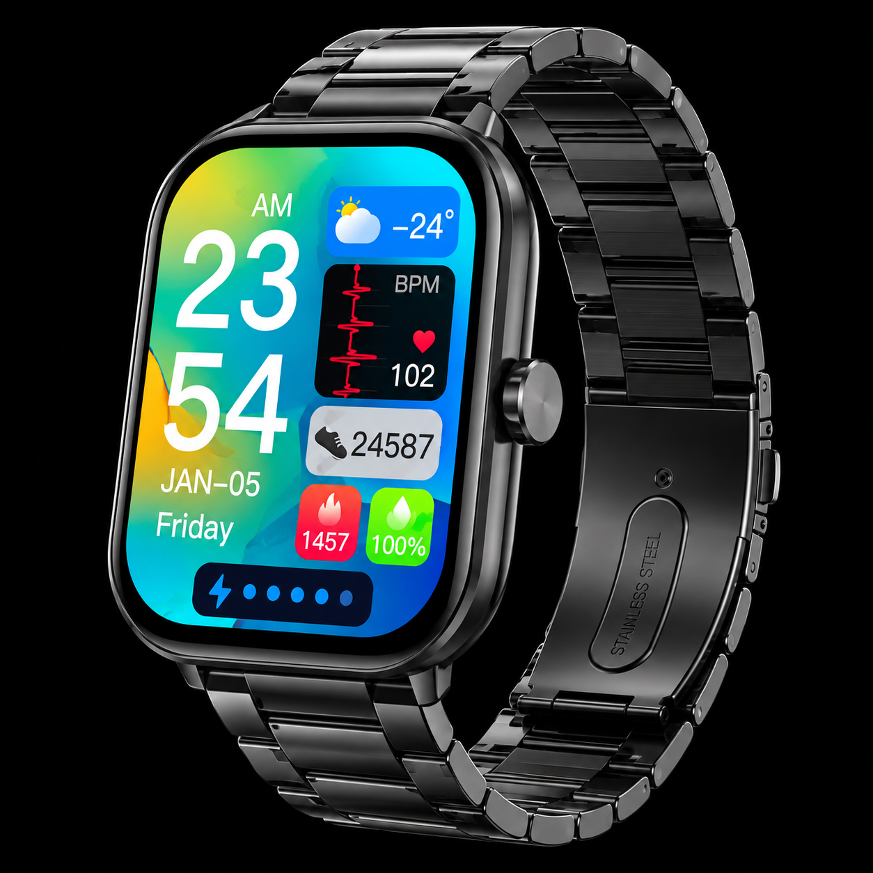 2.01″ HD Smart Watch with Bluetooth Calling, Fitness Tracking & Sports Modes