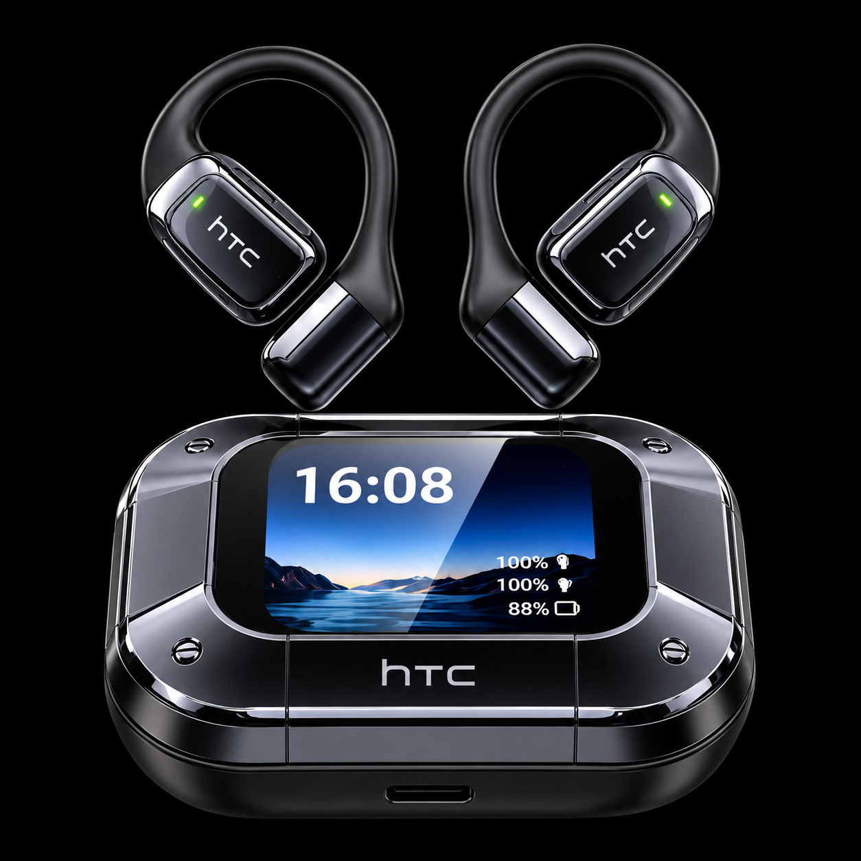 AI Translator Wireless Earbuds with 135-Language Translation & Smart Display Case