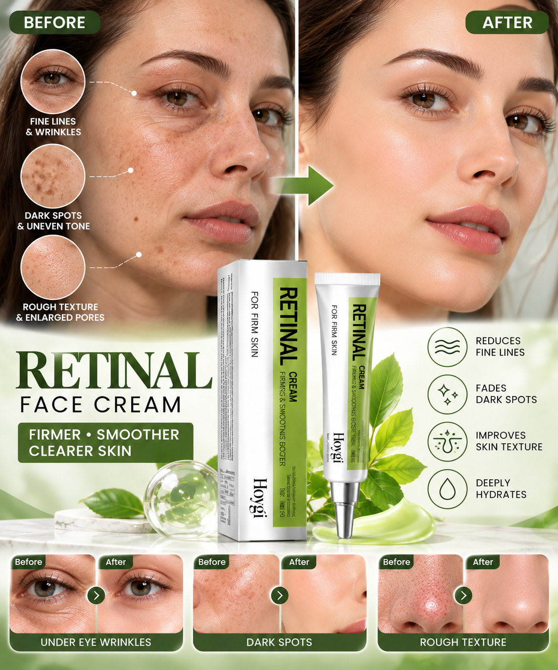 Retinol Firming & Smoothing Face Cream – Daily Moisturising Skincare