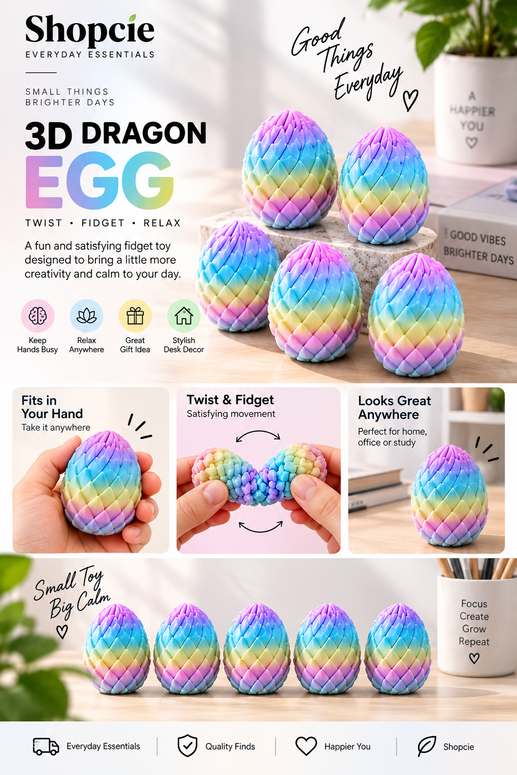 3D Articulated Dragon Egg