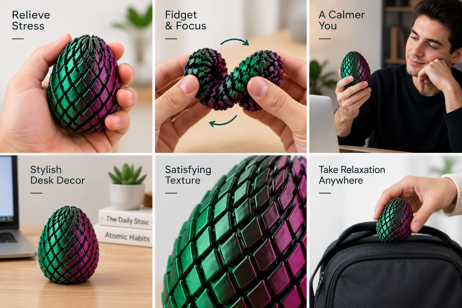 3D Articulated Dragon Egg