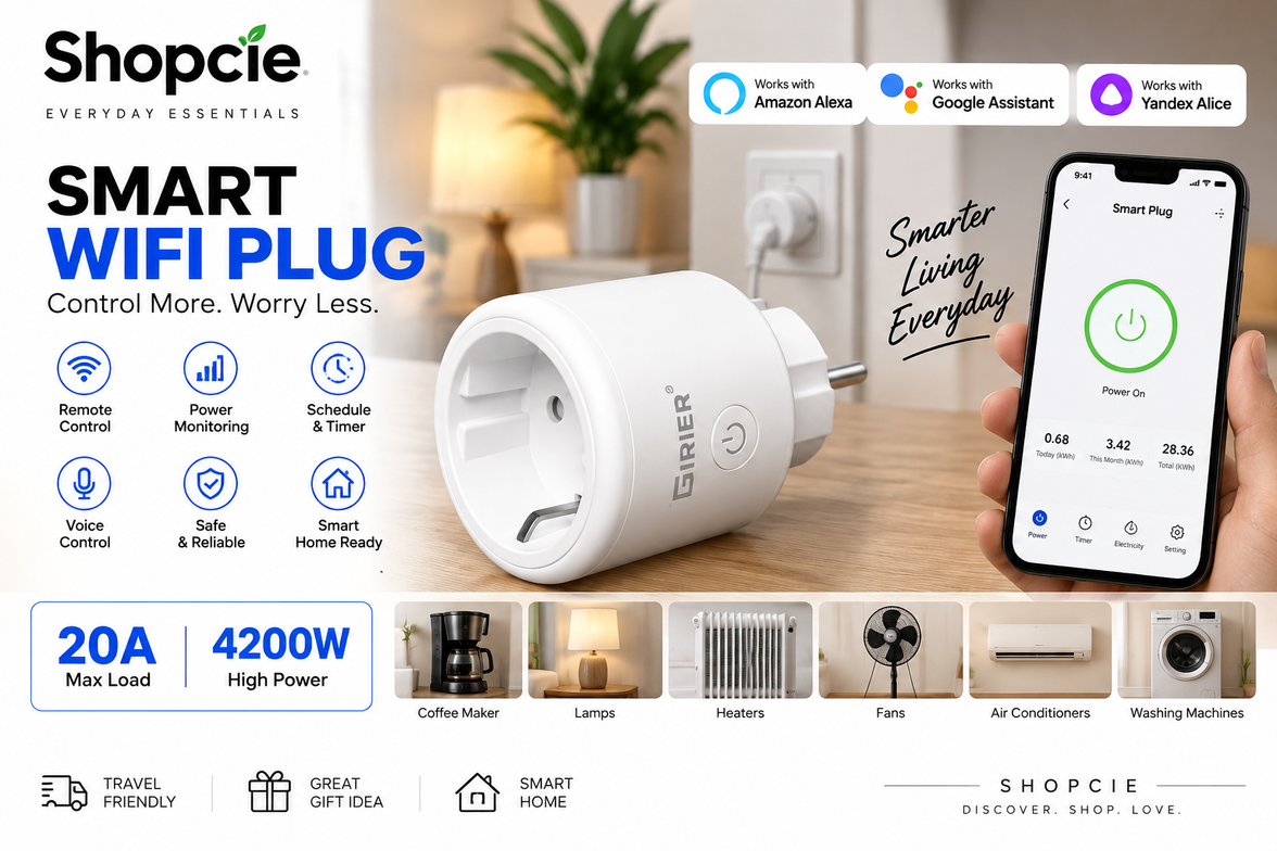 20A Smart WiFi Plug with Power Monitoring