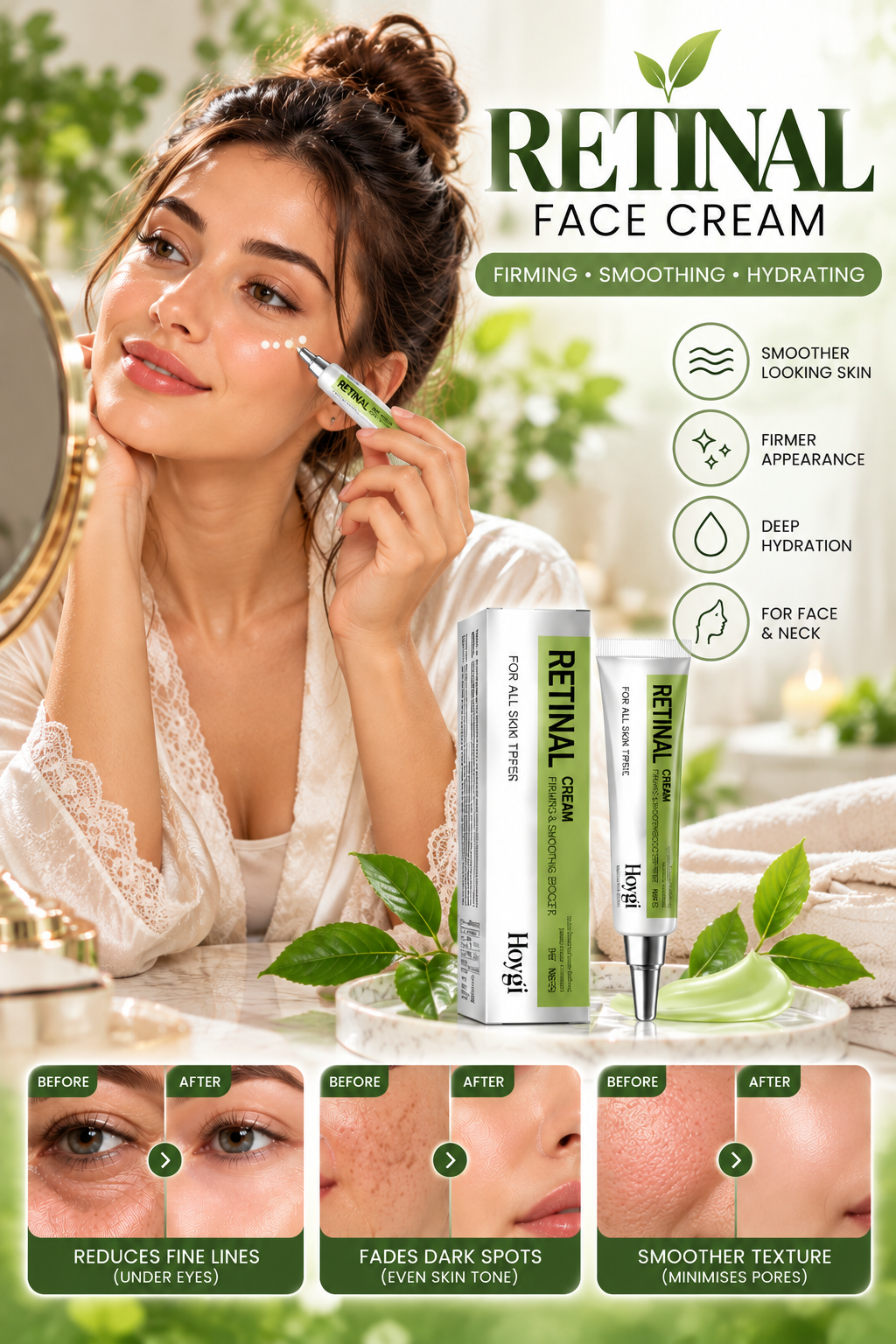 Retinol Firming & Smoothing Face Cream – Daily Moisturising Skincare