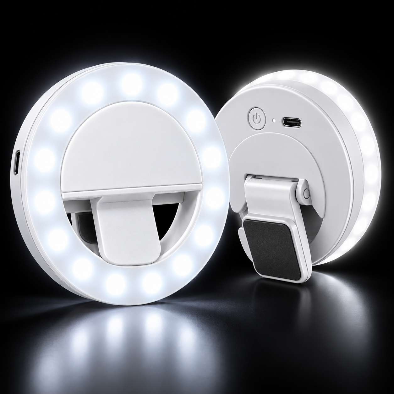 Rechargeable Clip-On Selfie Ring Light