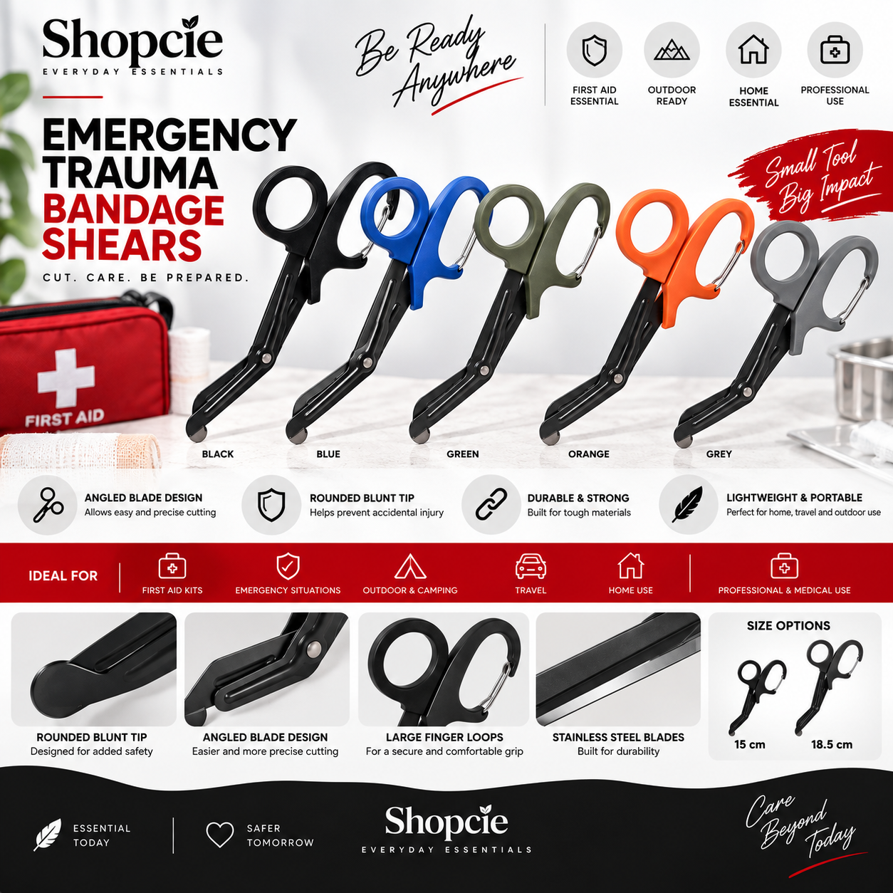 Emergency Trauma Bandage Shears – Heavy Duty First Aid Scissors