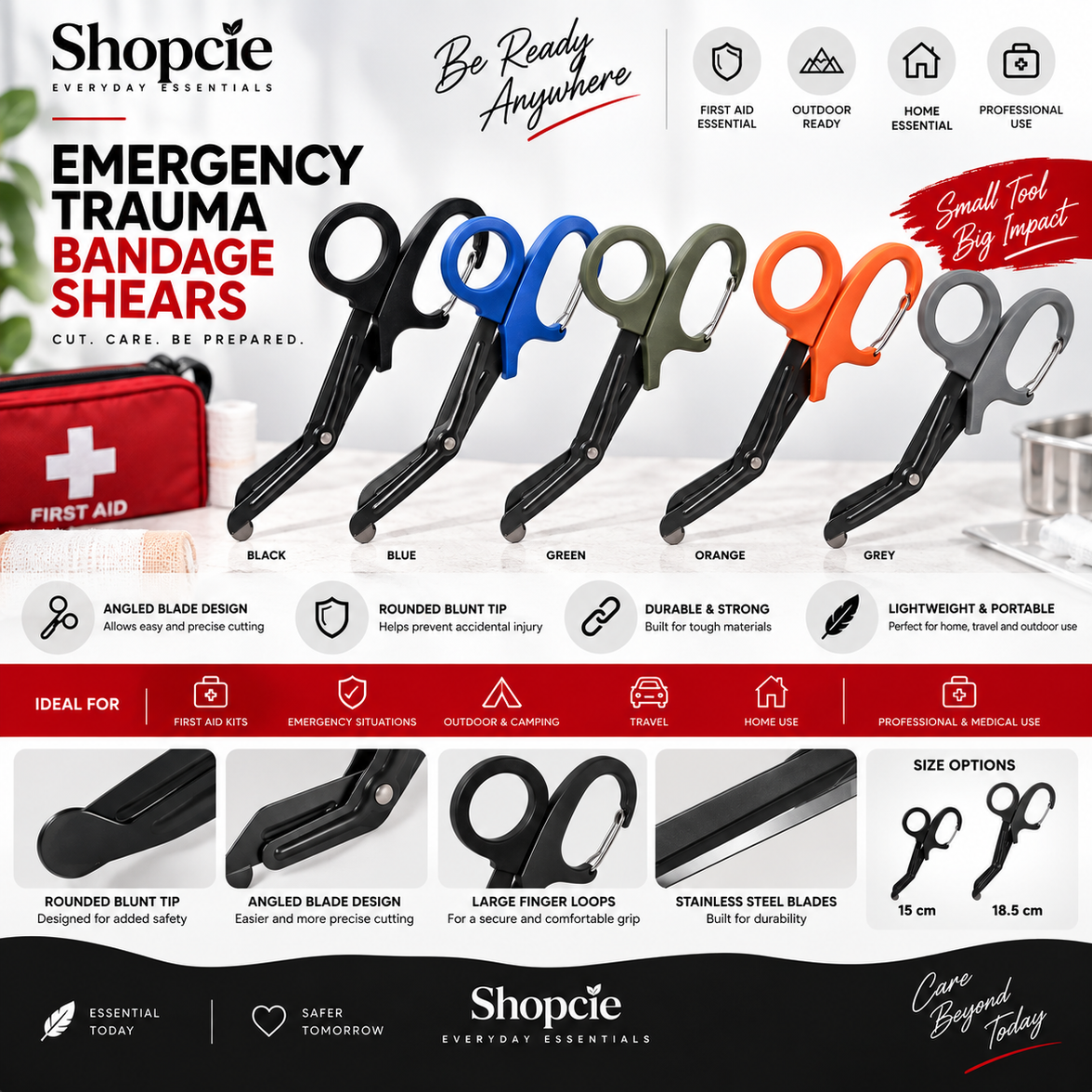 Emergency Trauma Bandage Shears – Heavy Duty First Aid Scissors