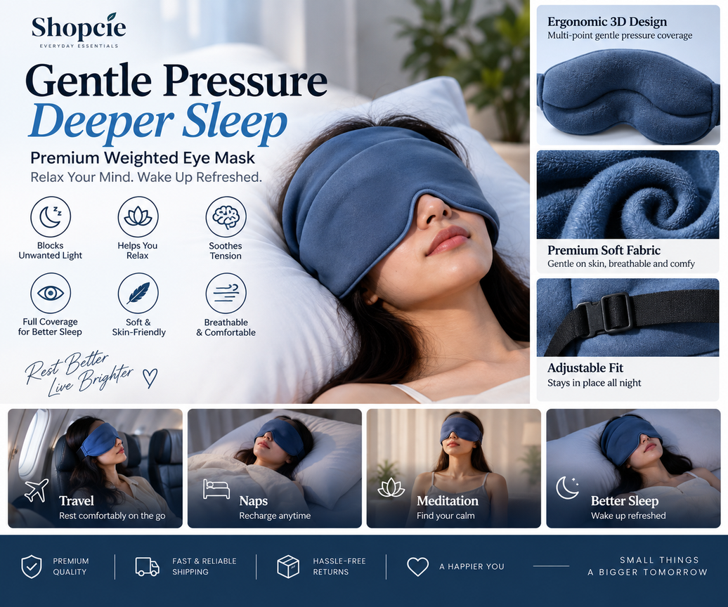 Premium Relaxation Sleep Mask – Soft Comfort Eye Mask for Rest & Travel