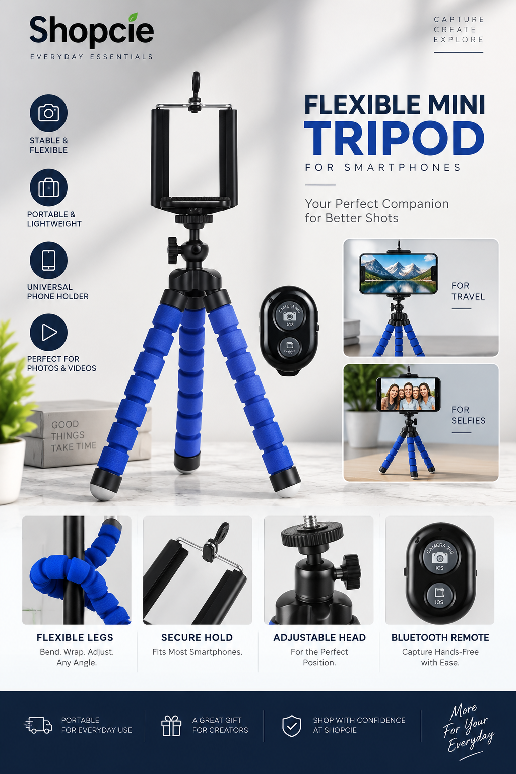 Flexible Mini Phone Tripod