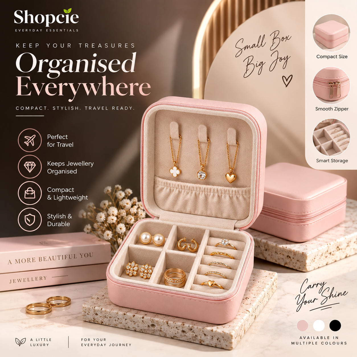 Portable Travel Jewellery Box
